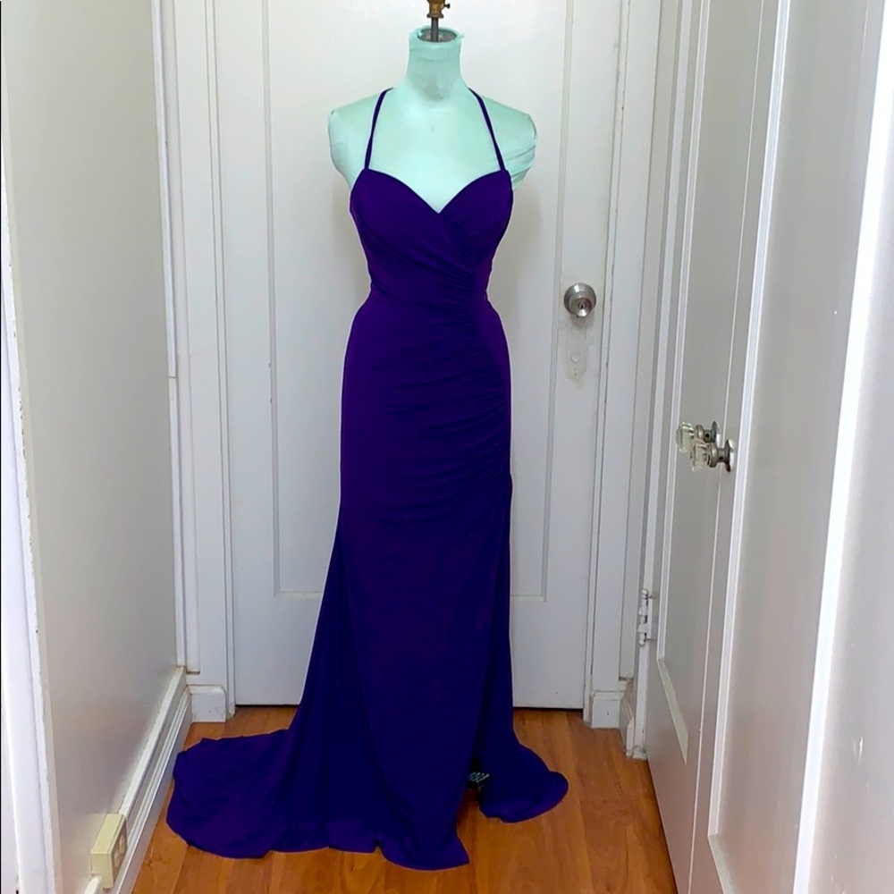 💜 Emerald purple evening gown
